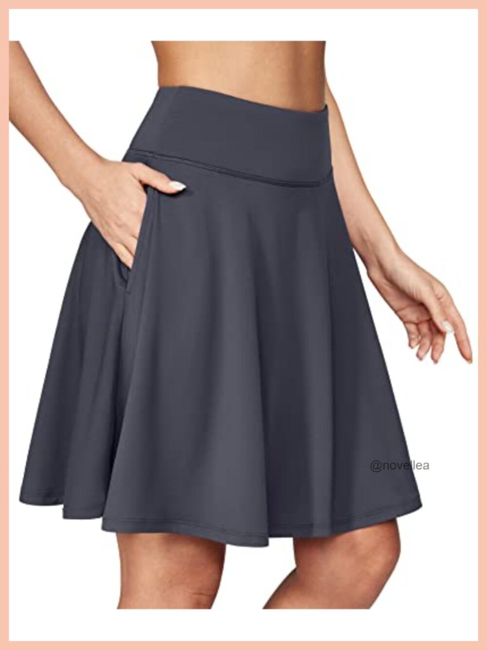 20'' Knee Length Skorts for Women with Pockets Built-in Shorts Golf Tennis